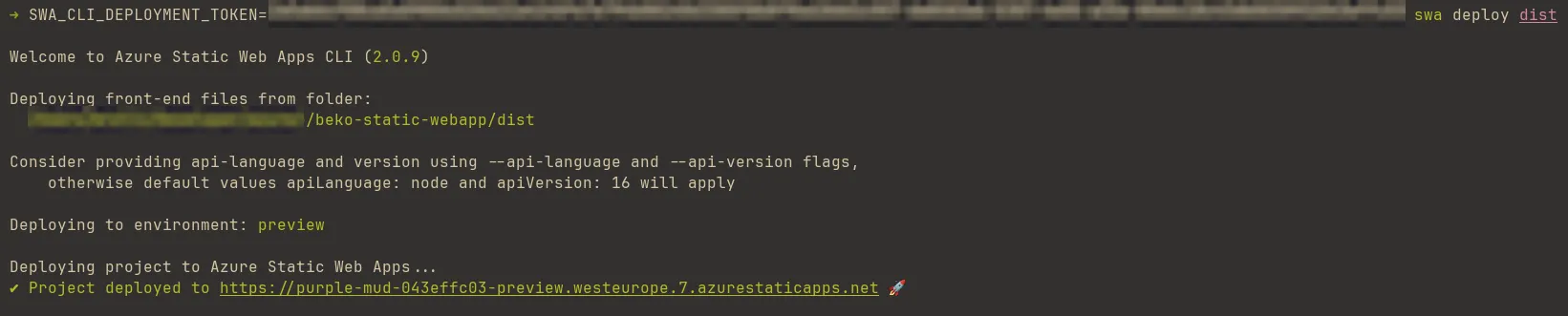 Publication to preview environment