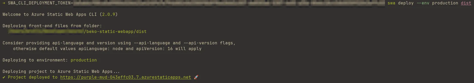 Publication to production environment