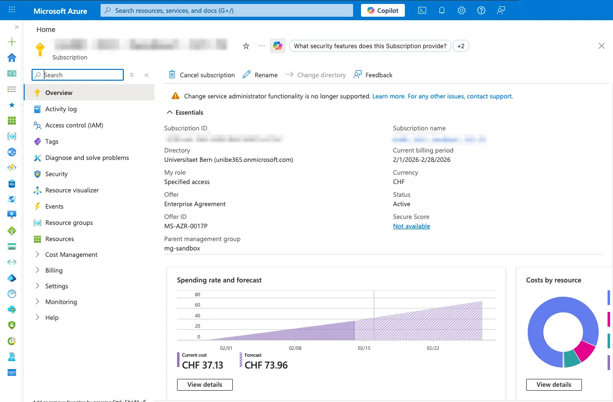 Azure Subscription Overview