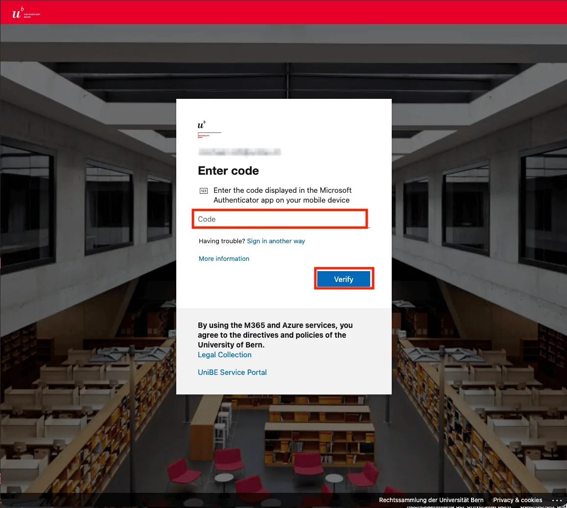 Login screen of the Azure Portal