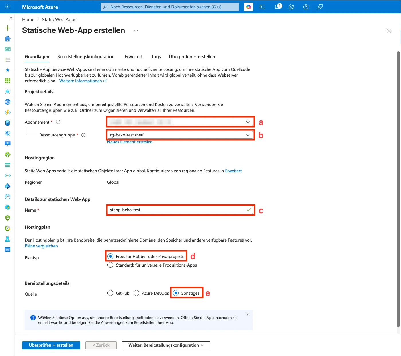 Static Web-App Formular, Abschnitt Grundlagen