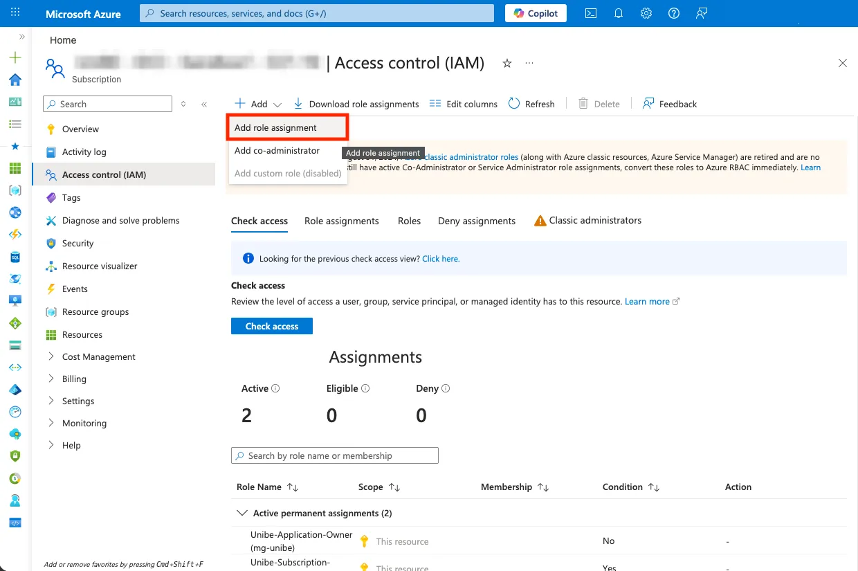 Add Role Assignment