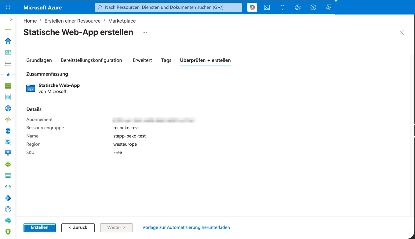 Static Web-App Formular, Zusammenfassung